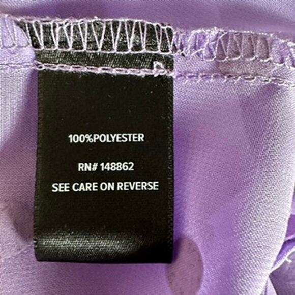 Torrid Chiffon Clip Dot Puff Sleeve Top Womens Plus 3X Purple Career Preppy - Picture 9 of 13